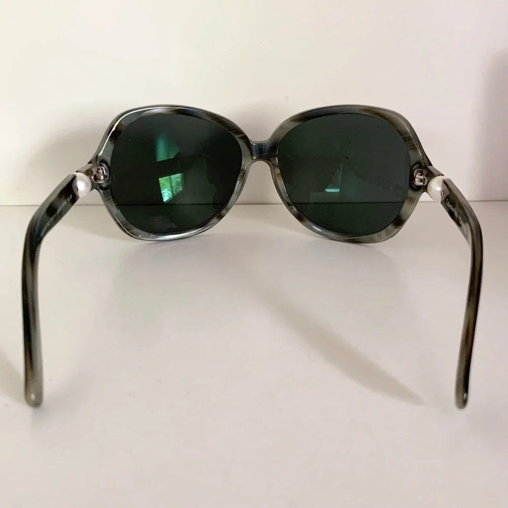 Chanel round tortoise shell Pearl sunglasses